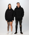 X Split Black Hoodie