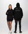 X Split Black Hoodie